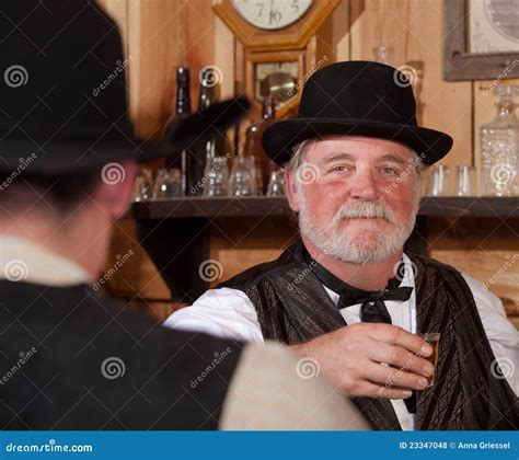 Happy Western Saloon Bartender Royalty Free Stock Photos Image 23347048
