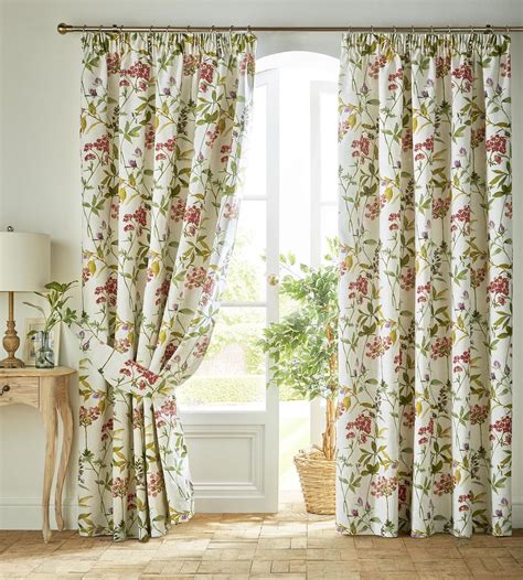 Check out our white floral curtain selection for the very best in unique or custom, handmade pieces from our curtains & window treatments shops. MEADOW FLORAL FLOWERS LEAVES RED FULLY LINED PENCIL PLEAT ...