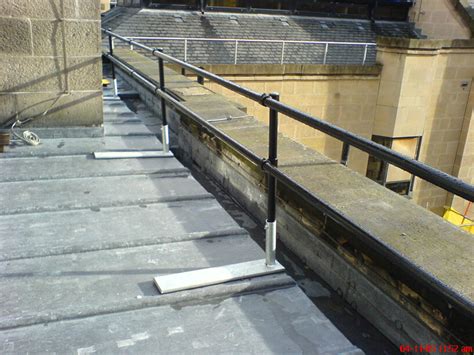 It includes all of the fasteners, plates, allen. Safety handrail - Guardrail roof edge protection