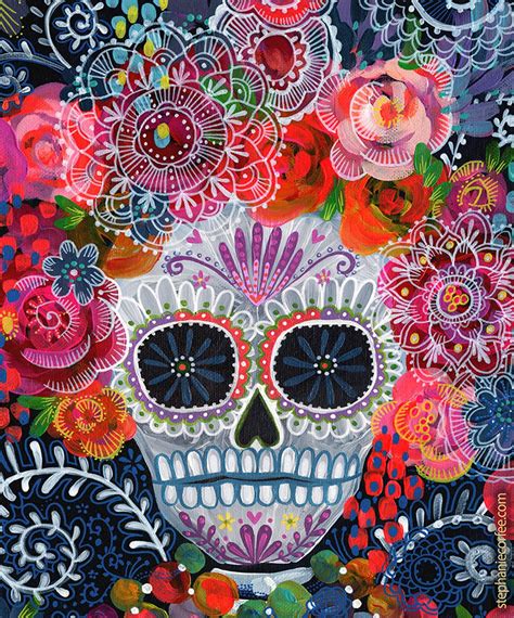 List 90 Images Dia De Los Muertos Skull With Flowers Excellent 12 2023
