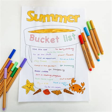 Free Summer Bucket List Template Mum In The Madhouse