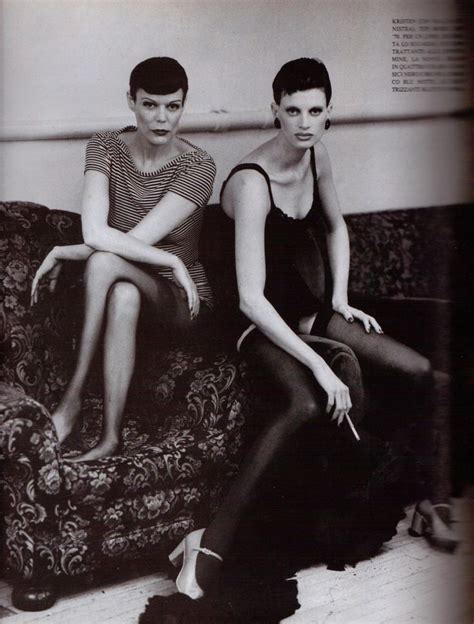 Vogue Italy Editorial December 1992 Kristen Mcmenamy And Wallis Franken