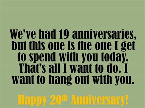 20 looks pretty good on me! 20th Anniversary Wishes: Quotes and Messages to Write in a Card | HubPages