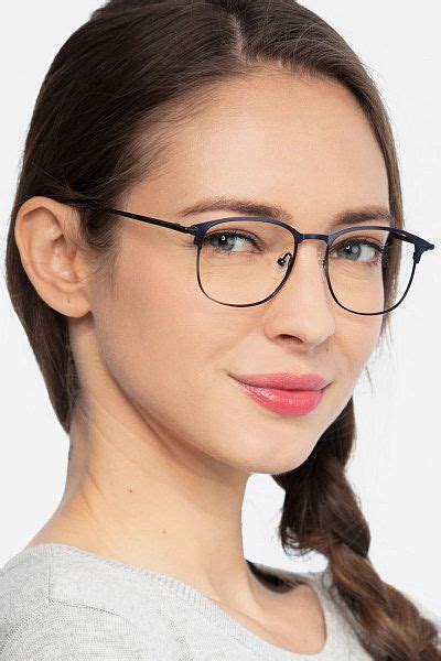 Cella Subtle Navy Frames With Sleek Detail Eyebuydirect Womens Glasses Frames Glasses