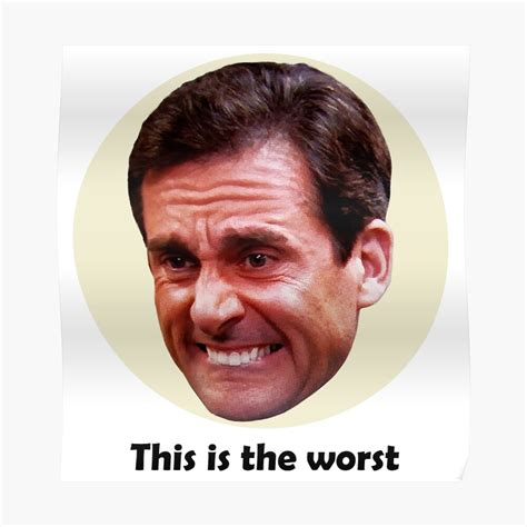 Michael Scott Ugly Cry Face Poster By Chadnisha Redbubble