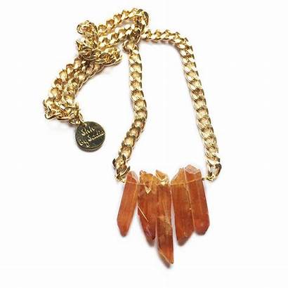 Crystal Amber Necklace Quartz Wearwhatnow Rocked Jewels