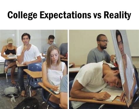 College Expectations Vs Reality Funny Meme Funny Memes