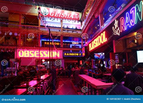 Nana Plaza Red Light District With Go Go Bars In Bangkok Thailand