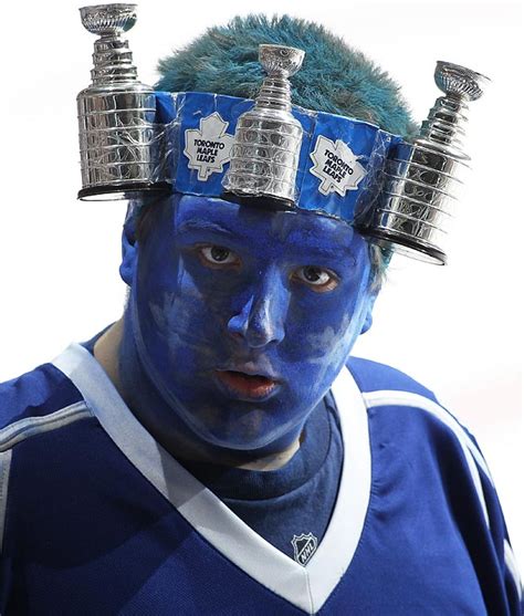 Toronto Maple Leafs Fan With Stanley Cup Headband 2013 Hockeygods