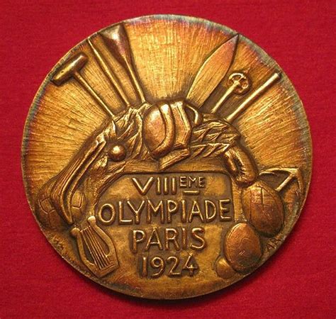 1924 Summer Games Olympic Medals Olympic Games Summer Olympics