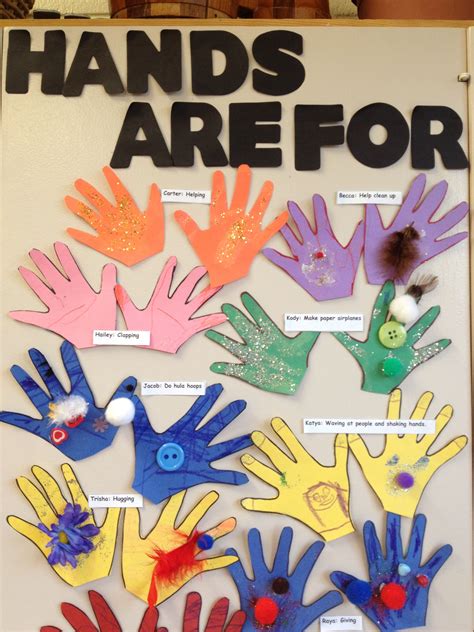 Kindness Lesson Hands Are For Board Each Student Said Something Nice