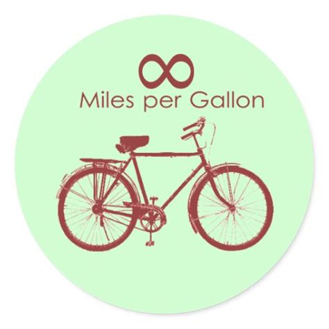 Infinity Miles Per Gallon Bike Sticker Zazzle