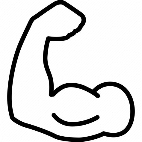 Bicep Biceps Fitness Muscle Power Strength Strong Icon Download
