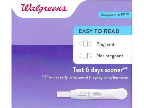 Walgreens One Step Analog Pregnancy Test Pink Dye Cpg Health