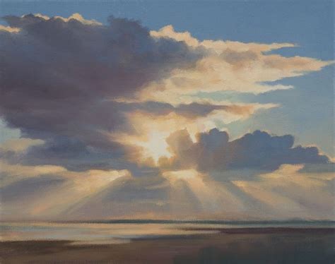 Tentsmuir Beach Cloud Painting Landscape Paintings Sky Painting
