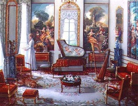 Victorian Music Room Painting Victorian Interiors Art