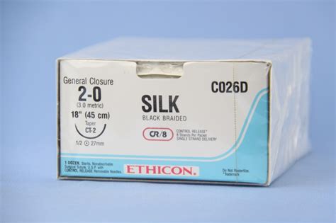 Ethicon Suture C026d 2 0 Silk Black 8 X 18 Ct 2 Taper Cr8 8