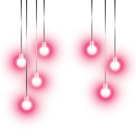 Pink Light Effect Vector Design Images, Pink Lights Illustration, Pink png image