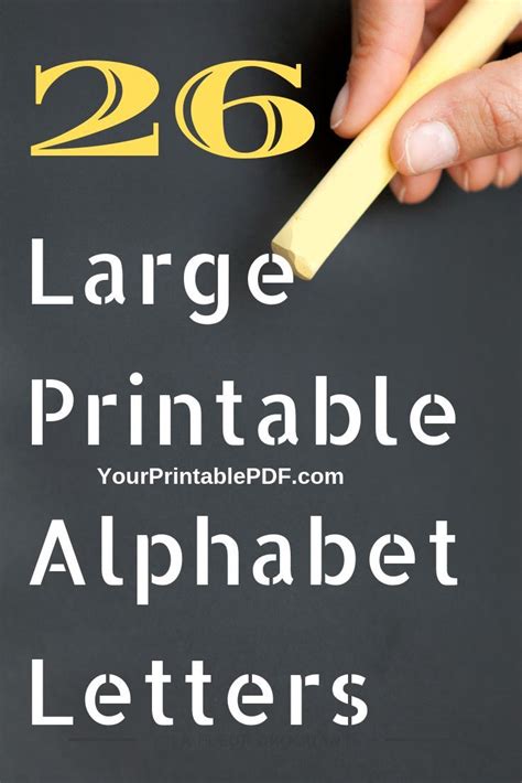 26 Large Printable Alphabet Letters Your Printable Pdf Stencil