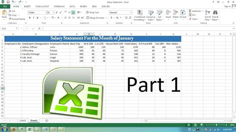A payslip is crafted according to the salary slip format, which may vary. Making Salary Statement for a Month in MS Excel 2013 ...