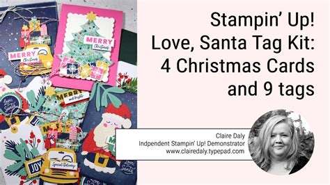 Stampin Up Love Santa Tag Kit Made Up Including 4 Alternative