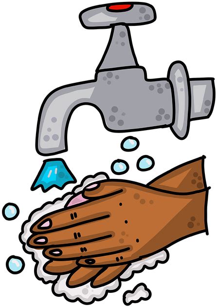 Basahi kedua telapak tangan setinggi pertengahan lengan memakai air yang mengalir, 2. Gambar Tangan Cuci Tangan Png - Cuci Tangan Kebersihan Sabun antibakteri, cuci tangan ...