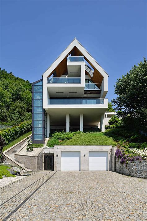 Modern House Built On Slope
