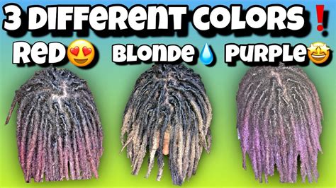 How To Dye Dreads 3 Different Colors Youtube