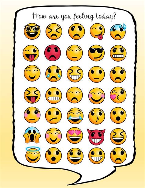 Emoji Feelings Pack — Identifying Emotions Poster And Game Emotions