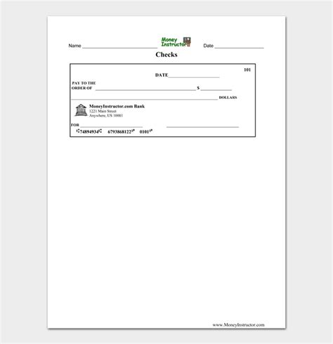 20 Fillable Blank Check Templates And Examples Free Pdf Word
