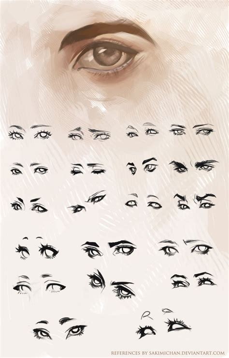 Eye References Sakimi ️ Character Design Illustration Eyebrows