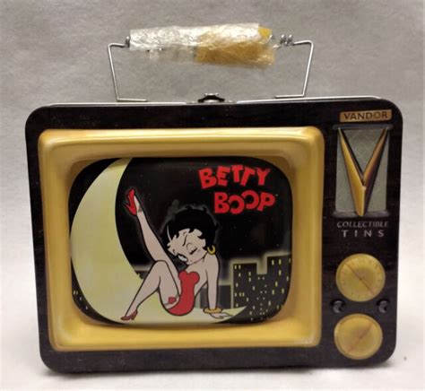 Vandor Betty Boop Sitting On Moon Tv Collectible Tin Boop Oop A Doop