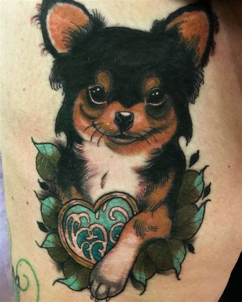 Pin By Dai Goode On Traditional Art Dog Tattoos Chihuahua Tattoo