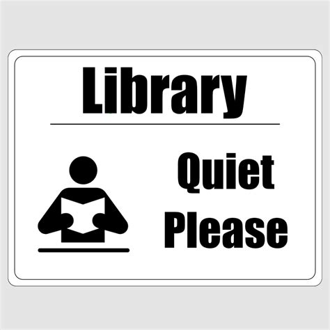 Quiet Library Sign