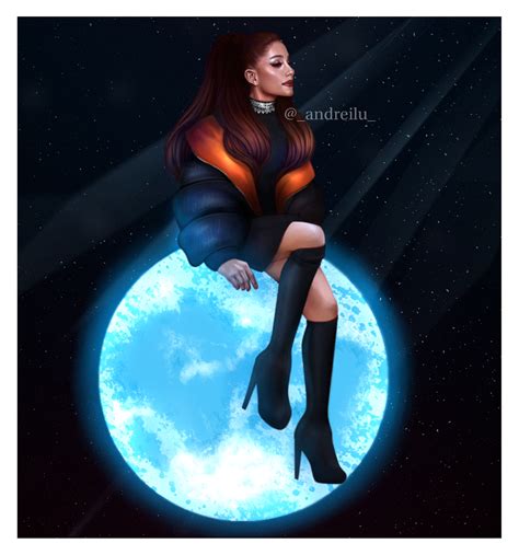Andrei Lugtu Graphickimchi Ariana Grande Moon Art