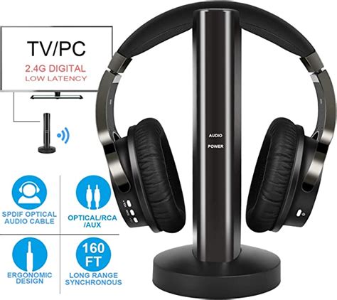 Wireless Headphones For Tv Watching With 24g Rf Transmitter Charging