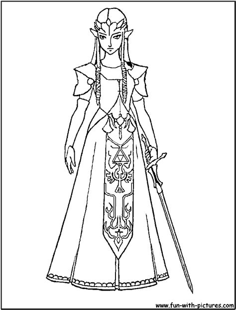 Princess zelda by tesiangirl deviantart com on @deviantart. Zelda Coloring Pages 27667 | Princess coloring pages ...