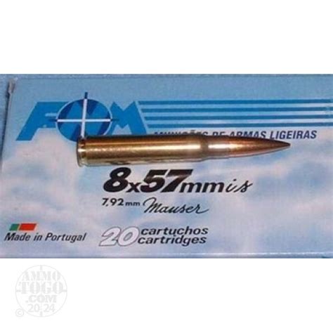8mm Mauser 8x57mm Js Full Metal Jacket Fmj Ammo For Sale By Fn