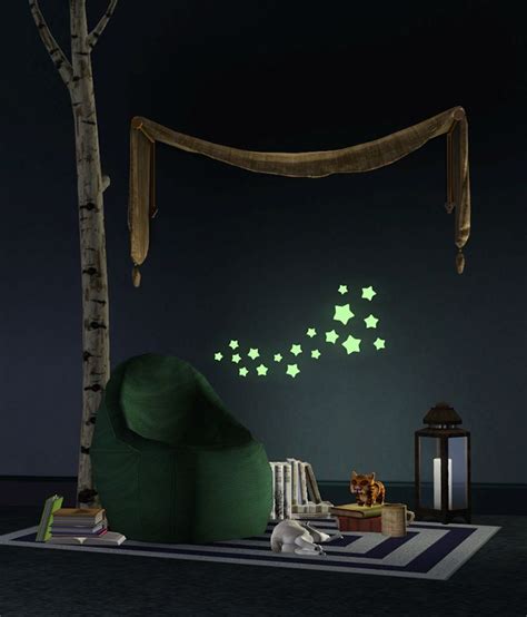 Modthesims Glow In The Dark Stars Wall Decal Star Wall Decals Star