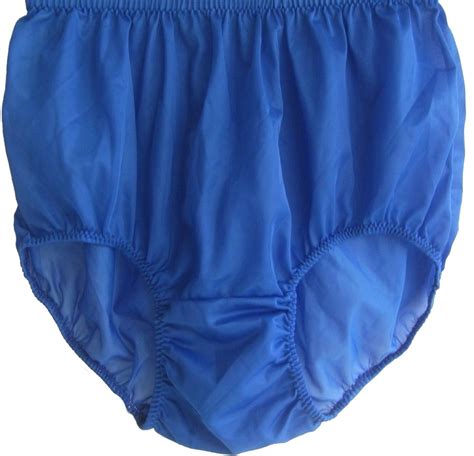 Pkrb Royal Blue Lingerie Panties Briefs Women Ladies Granny Vintage Style Silky Nylon Sheer Free