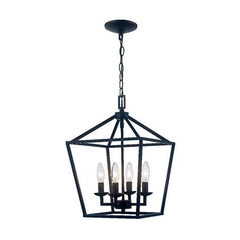 Home decorators collection black medium outdoor seeded glass dusk to dawn led wall lantern. Home Decorators Collection Weyburn 4- Light Bronze Caged ...