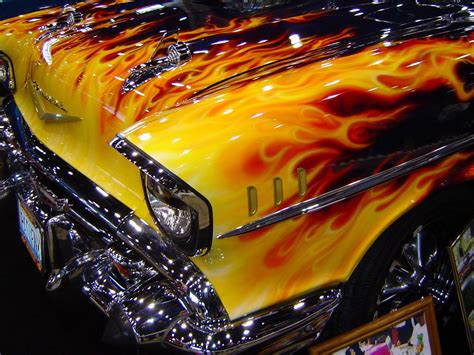 1957 Chevy Flame Job Custom Cars Paint Cool Cars Car Painting