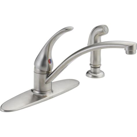Simply cutting the hose and plugging it isn't an option. Delta Foundations Single-Handle Standard Kitchen Faucet ...