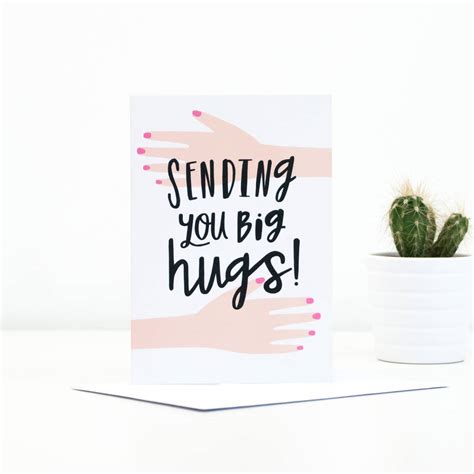Sending You Big Hugs Greetings Card By Sadler Jones