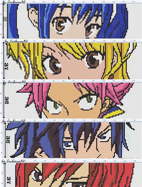 Anime Grid Minecraft Pixel Art Templates