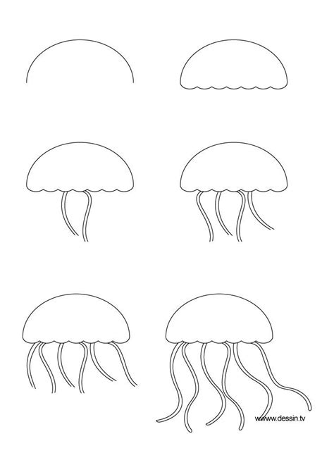 How To Draw Simple Learn How To Draw A Jellyfish With Simple Step By