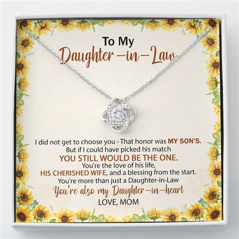 Daughter In Law Necklace To My Daughter In Law Jewelry Wedding T