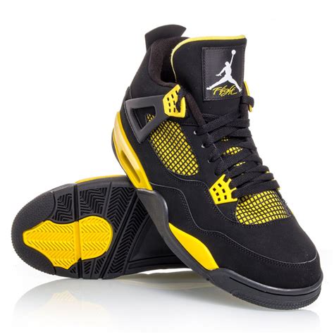Air Jordan 4 Retro Mens Basketball Shoes Blackyellow Online
