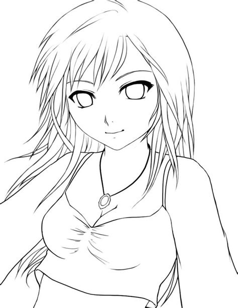 Anime Drawings For Coloring