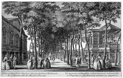 Marylebone Gardens Marylebone London 1761 Historical Drawings